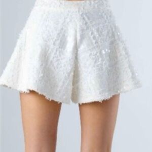 Dance & Marvel High Waist White Shorts